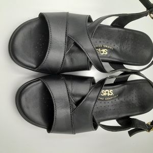SAS Sandles Black Sz 7m